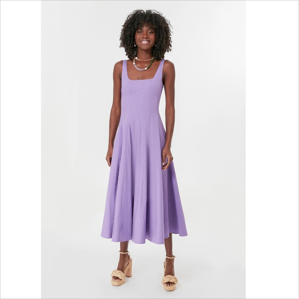 Tuckernuck Staud Wells dress in Amethyst color size 8